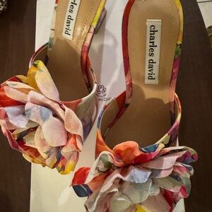 Charles David Colorful Floral Heels